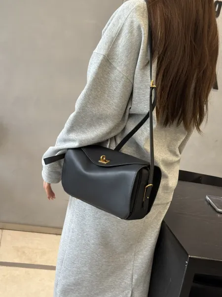 M Stand Beige Envelope Crossbody Bag - 9
