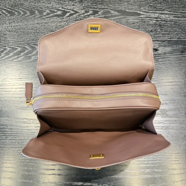M Stand Beige Envelope Crossbody Bag - 32