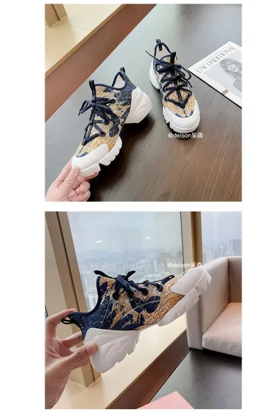 Off-White x Unknown Designer Chunky White Sneakers - 38