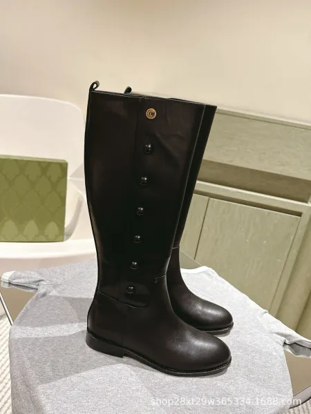 Gucci Horsebit Knee-High Boot Brown Leather Boots - 8