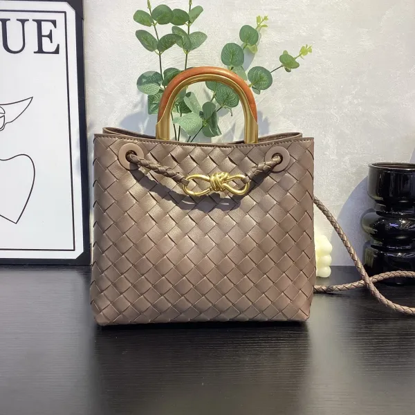 Bottega Veneta Cassette Mini Woven Tan Leather Handbag - 30