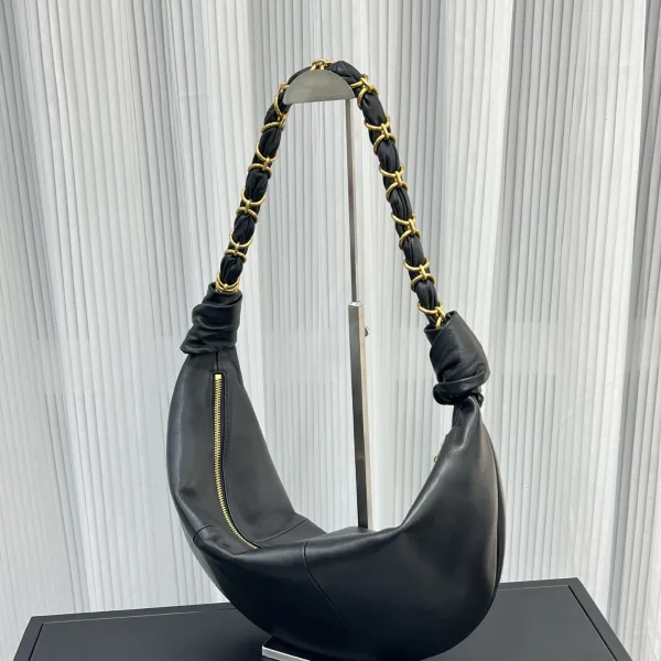 Bottega Veneta The Pouch Hobo Bag Black - 12