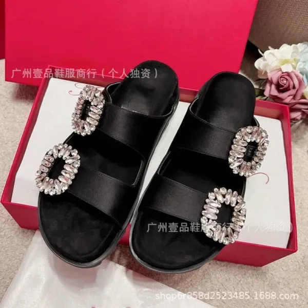 Dior J'Adior Slide Silver Crystal-Embellished Slippers - 8