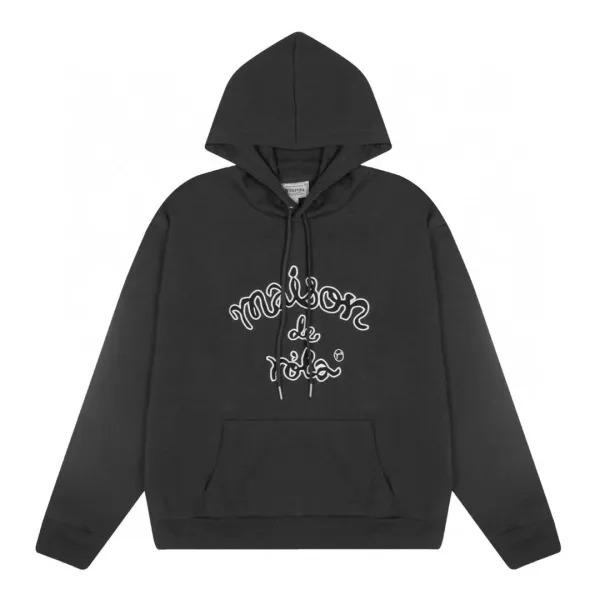 Maison de Rêve Script Logo Heather Gray Hoodie - 8