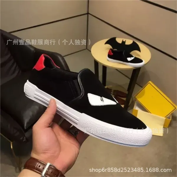 Fendi Monster Eyes Slip-On Sneakers Black White - 14