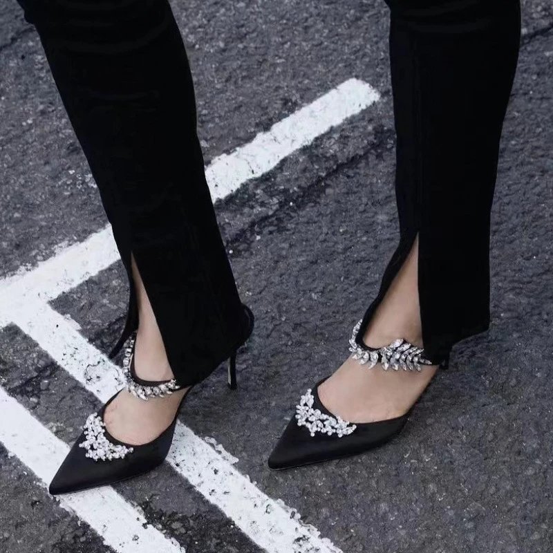 Christian Louboutin Follies Strass Black Stilettos