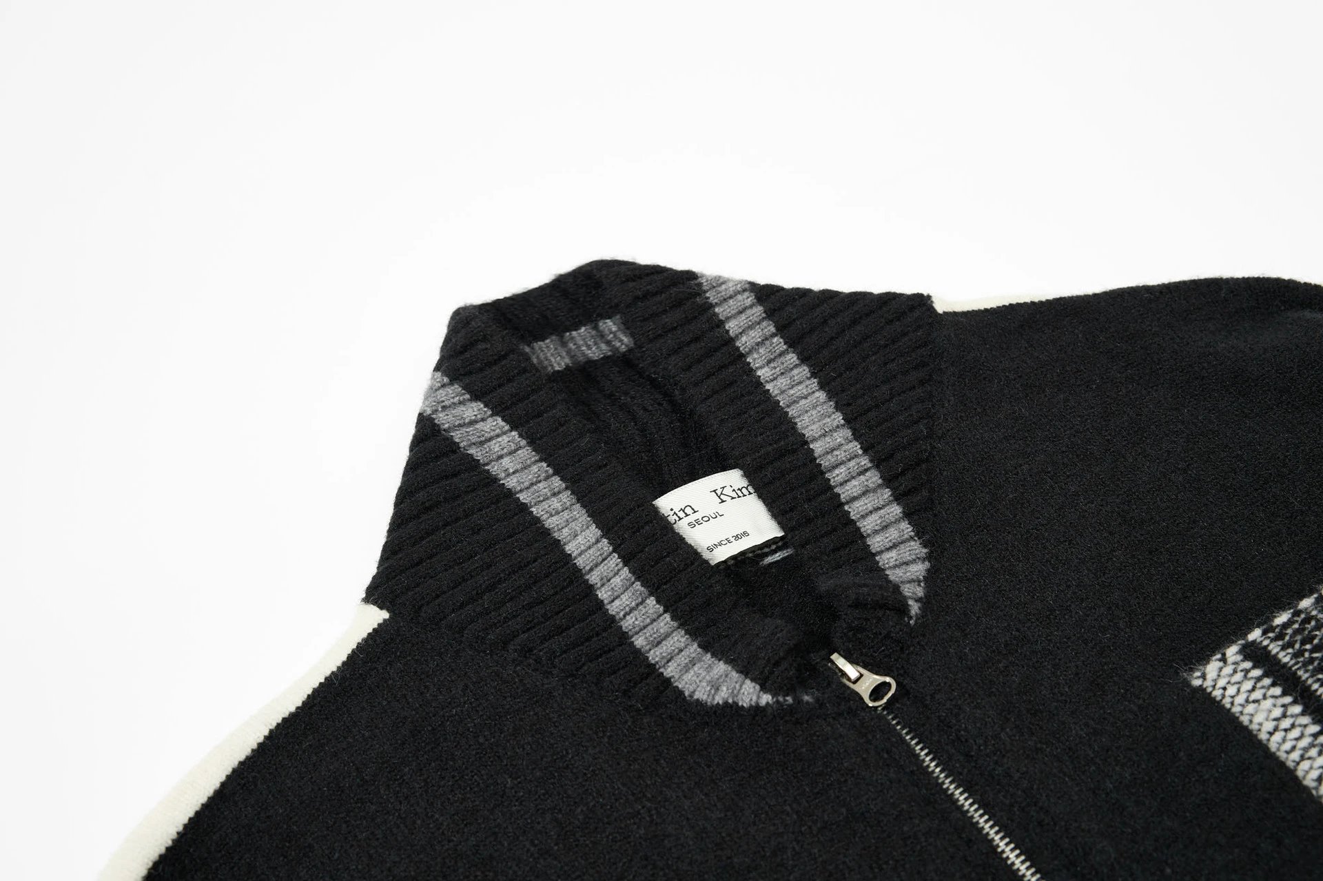 MMY Knit Track Jacket Black/White - 23