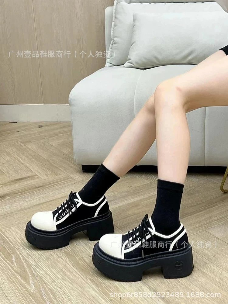 Saint Tears Chunky Platform Oxford Sneakers Black - 5