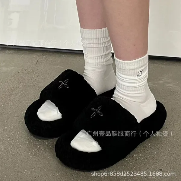 Off-White x Unknown Designer Cross Motif Canvas Slippers Beige Slippers - 12