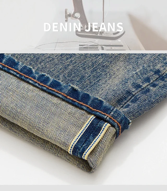Unbranded Jeans Loose straight-leg washed denim product detail image 1