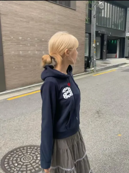 Play Comme des Garçons Polka Dot Heart Hoodie Brown - 14