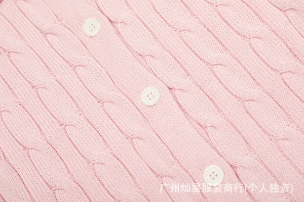 Polo Ralph Lauren Cable Knit Cardigan Pale Yellow Cardigan - 10