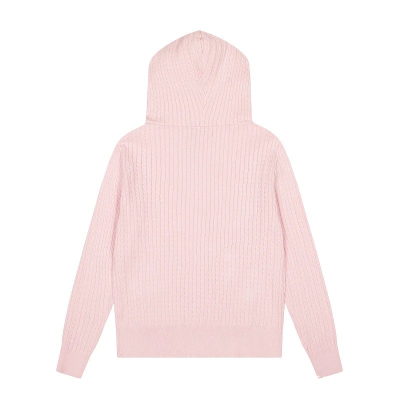 Polo Ralph Lauren Cable Knit Hooded Sweater Black - 5
