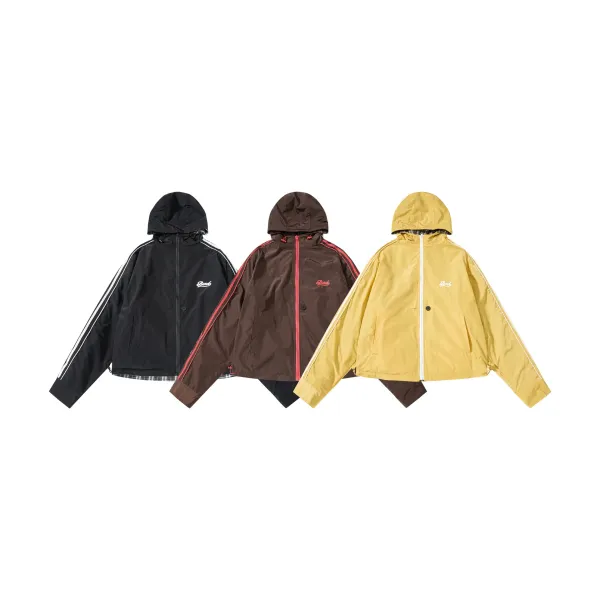 GRA Windbreaker Jacket in Yellow and Plaid - 3