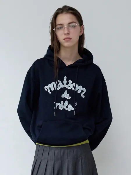 Maison de Rêve Script Logo Heather Gray Hoodie - 25