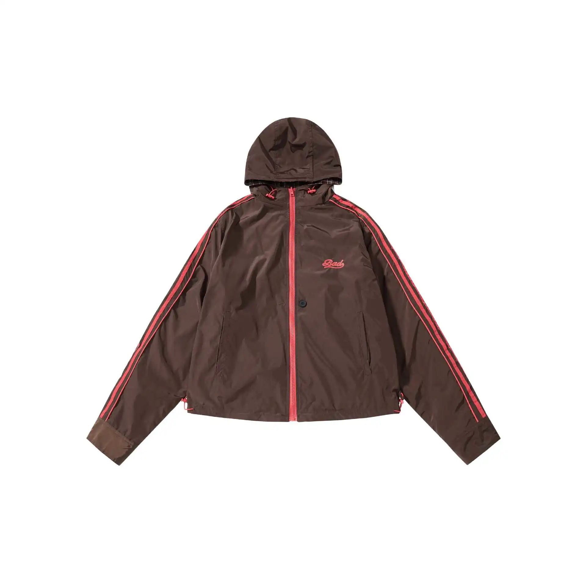 GRA Windbreaker Jacket in Yellow and Plaid - 13
