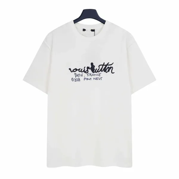 Louis Vuitton x Pont Neuf Script Logo White T-Shirt - 1