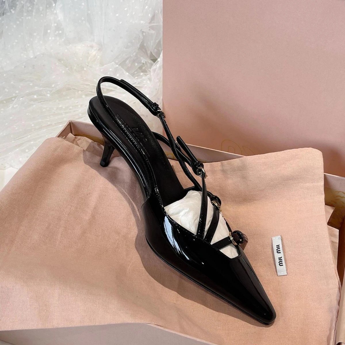 Open-Toe Kitten Heel Dress Shoes with Bow and Ankle Strap for Women - Patent Leather Square Toe Style, FindsIndex.com