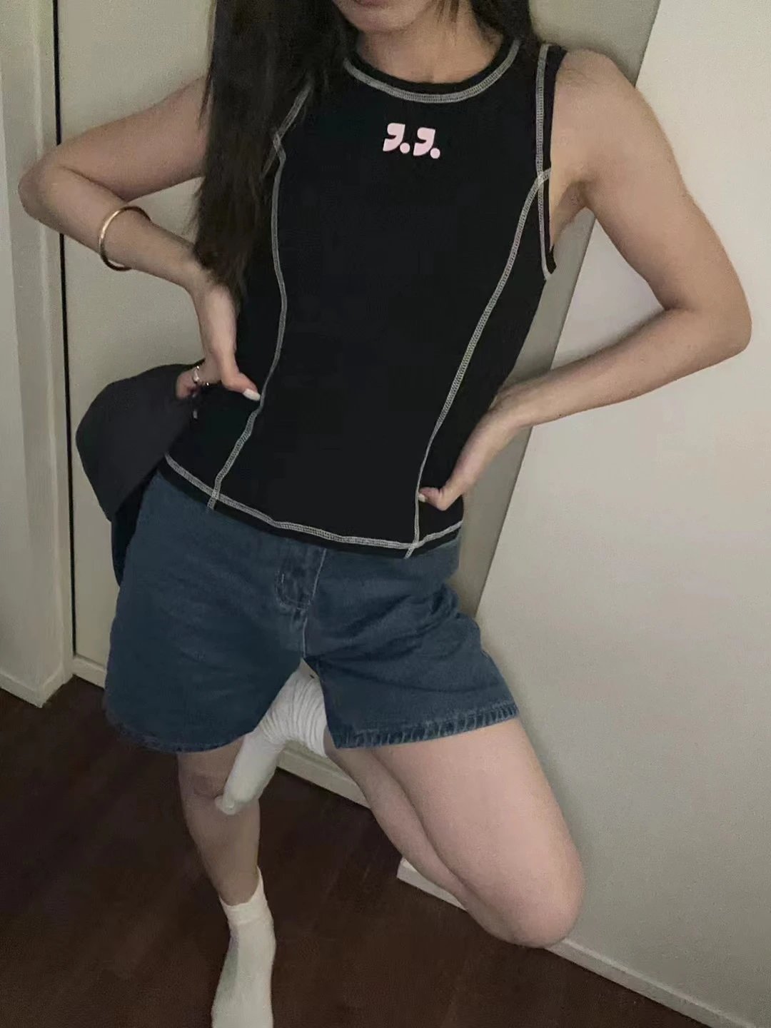 Rest & Recreation Ribbed Crop Tank Top Pink - 4