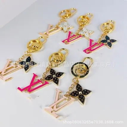 Louis Vuitton Monogram Butterfly LV Charm Keychain Pink - 2