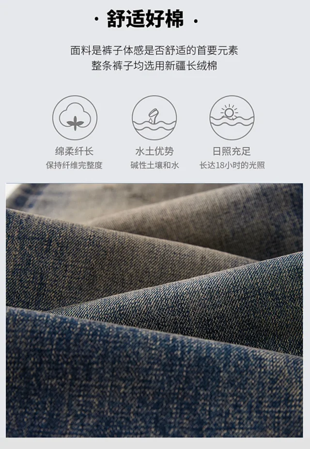 Unbranded Jeans Loose straight-leg washed denim product detail image 3