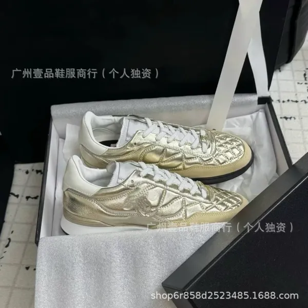 Chanel Tennis Classic Quilted White Pink Sneakers - 20