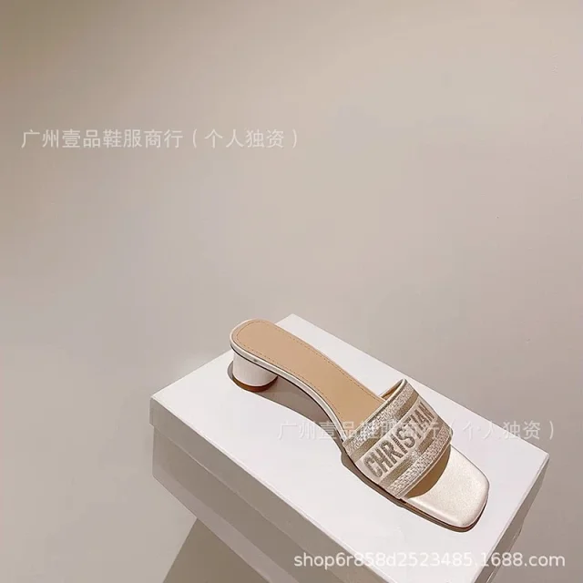 Dior Sandals Logo-strap open-toe heeled slides product detail image 25