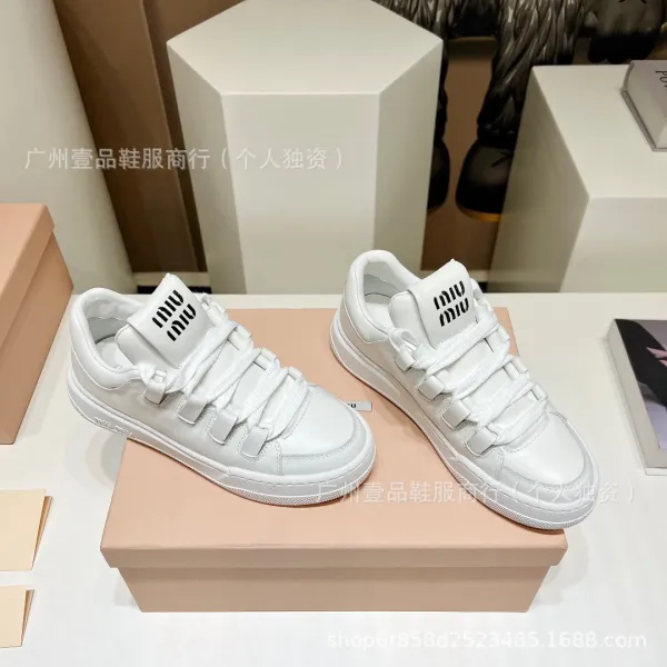 Miu Miu Archlight White Leather Sneakers - 9