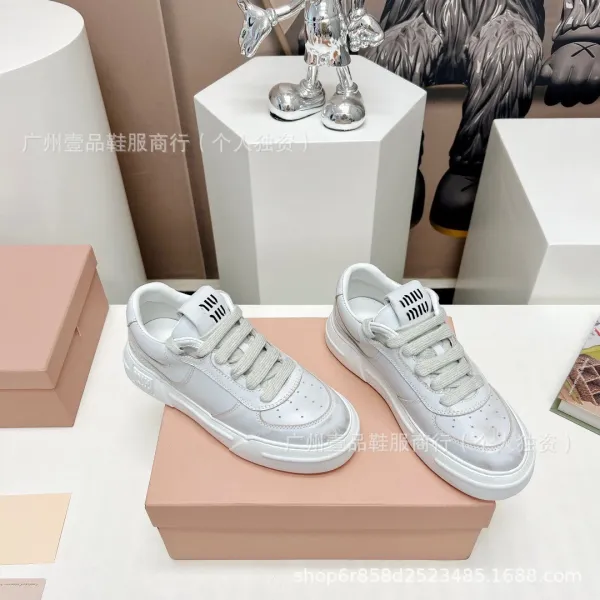 Miu Miu Archlight White Leather Sneakers - 14