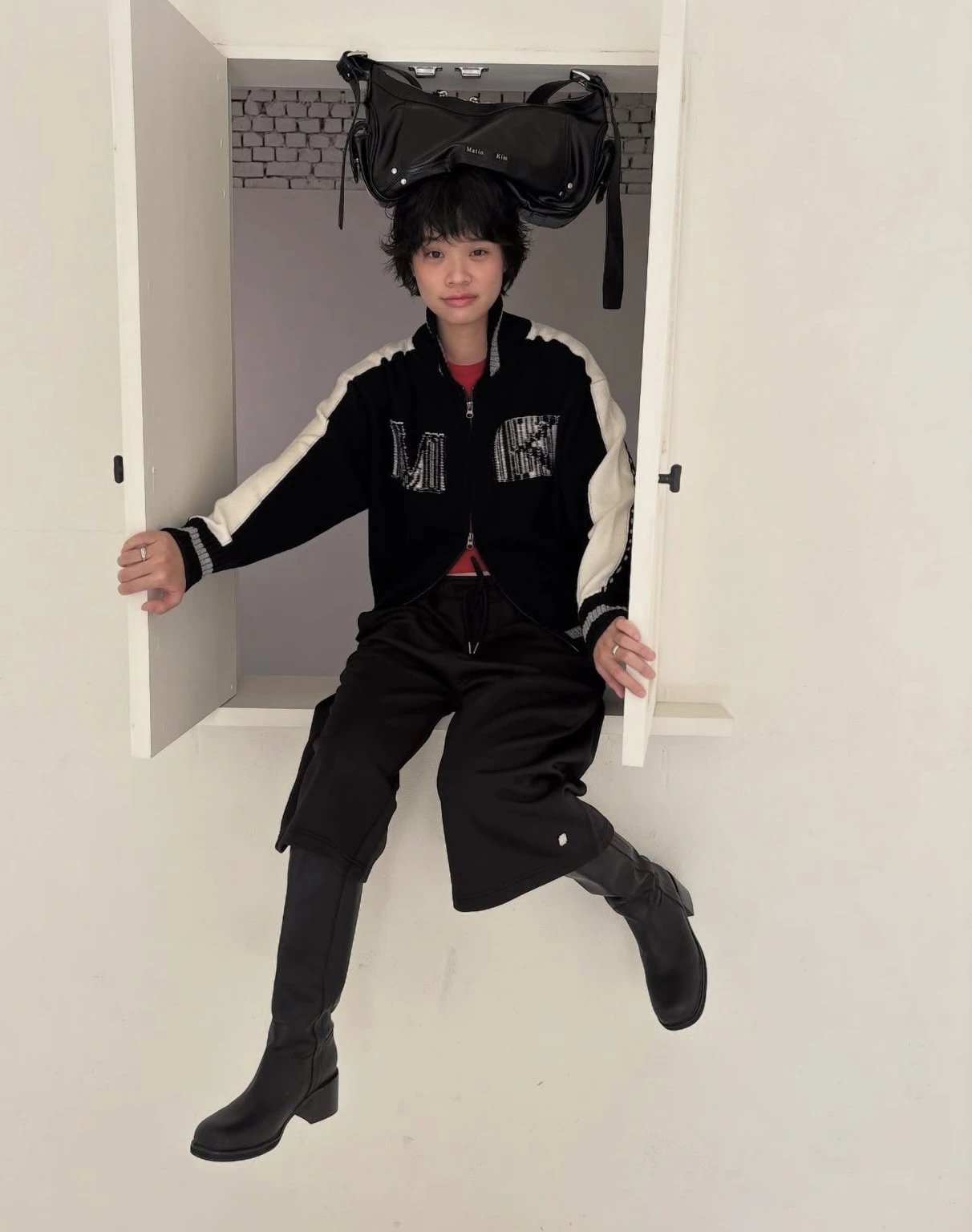 MMY Knit Track Jacket Black/White - 37