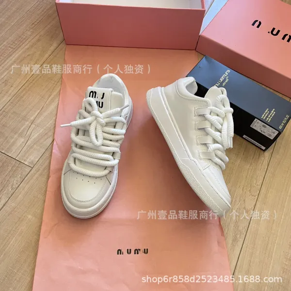 Miu Miu Archlight White Leather Sneakers - 22