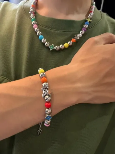 Louis Vuitton Multicolor Bead Charm Bracelet - 5