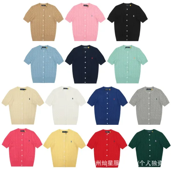 Ralph Lauren Cable Knit Polo Black - 4