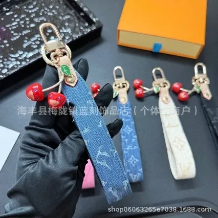 Fendi Cherry Keychain Strap Beige Monogram Wristlet - 4