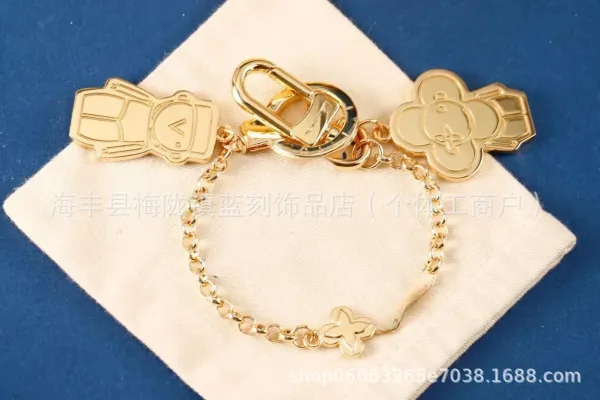 Louis Vuitton Tennis Player Charm Pink Enamel Keychain - 3