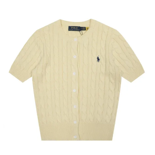 Ralph Lauren Cable Knit Polo Black - 36