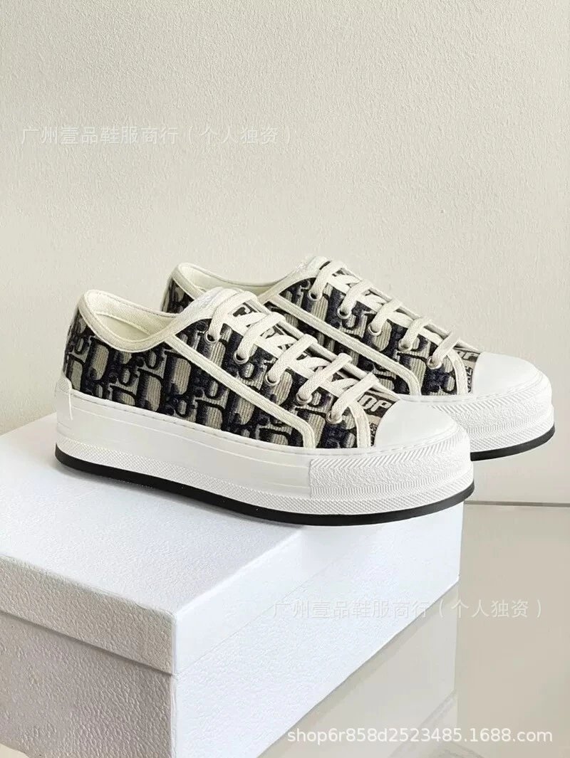 Dior B23 Oblique Pink Canvas Sneakers - 5