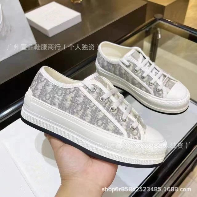 Dior B23 Oblique Pink Canvas Sneakers - 10