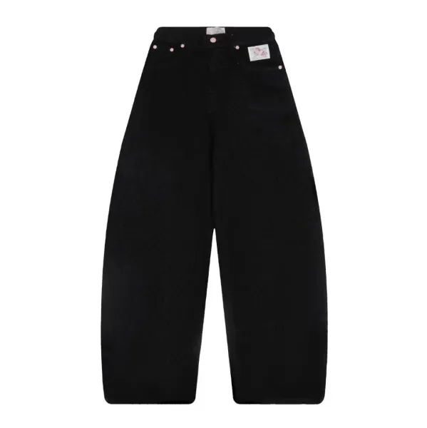 Fakuna Matar Black Wide-Leg Denim Jeans - 4