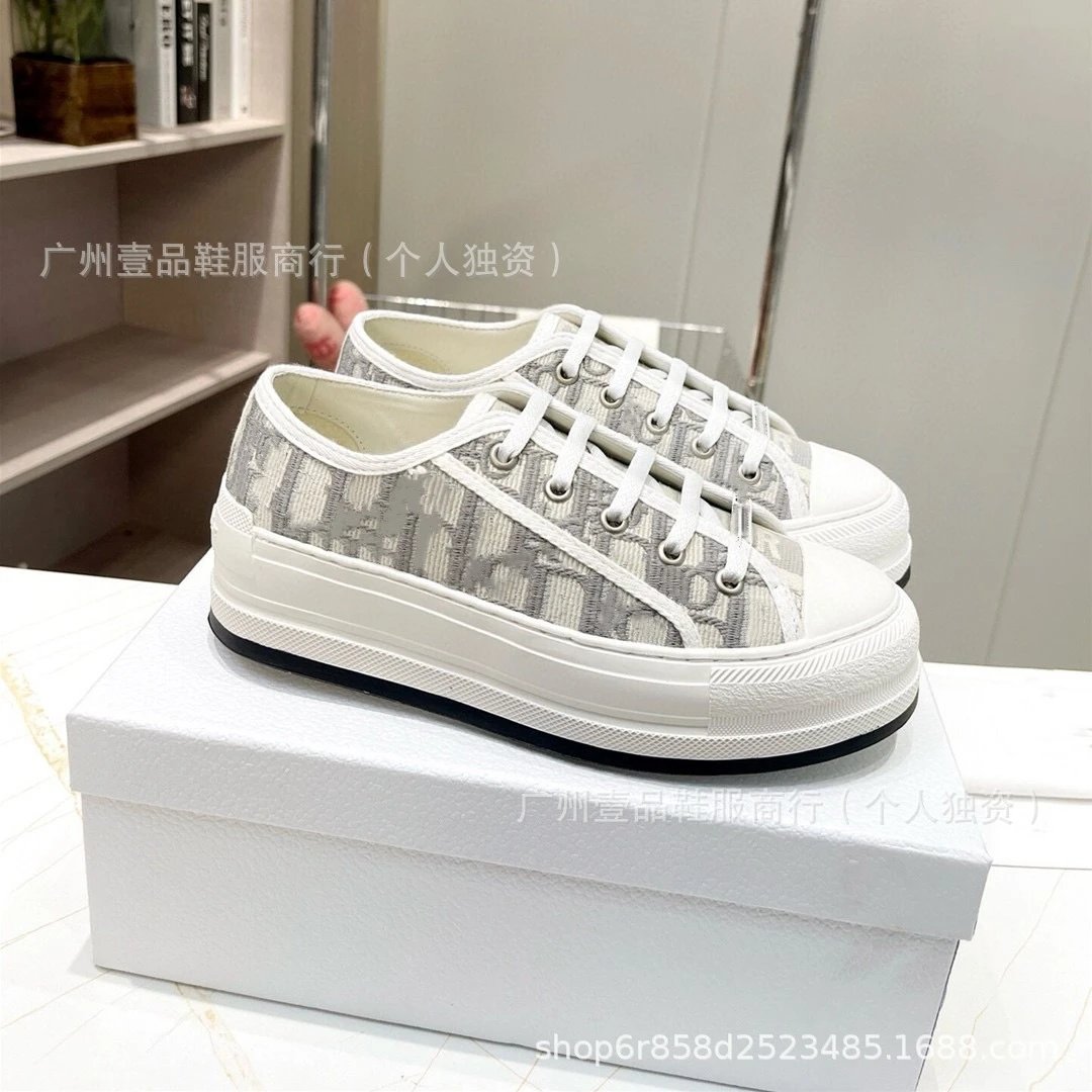 Dior B23 Oblique Pink Canvas Sneakers - 20