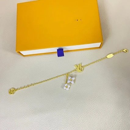 Louis Vuitton Monogram Flower Charm Bracelet Gold - 4
