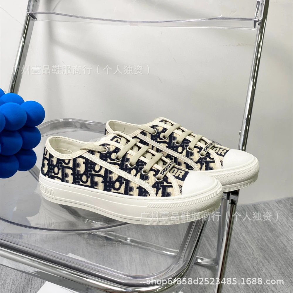 Dior B23 Oblique Pink Canvas Sneakers - 27