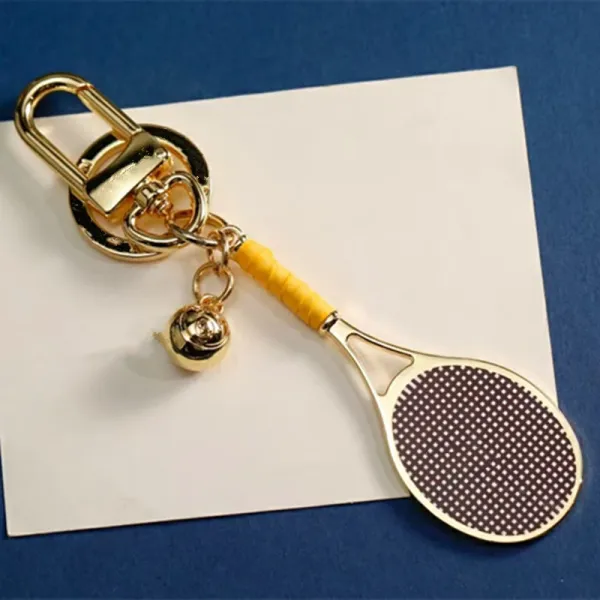 Louis Vuitton Tennis Racket Keychain Gold Pink Accessories - 4