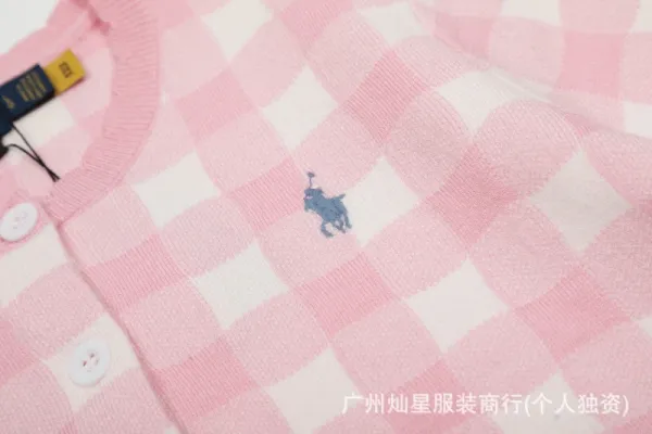 Polo Ralph Lauren Gingham Check Cardigan Red and White Cardigan - 11