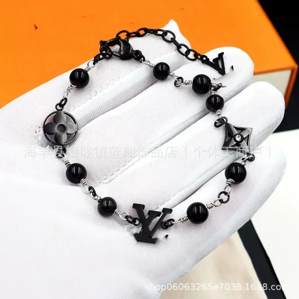 Louis Vuitton Monogram Chain Bracelet Black - 4