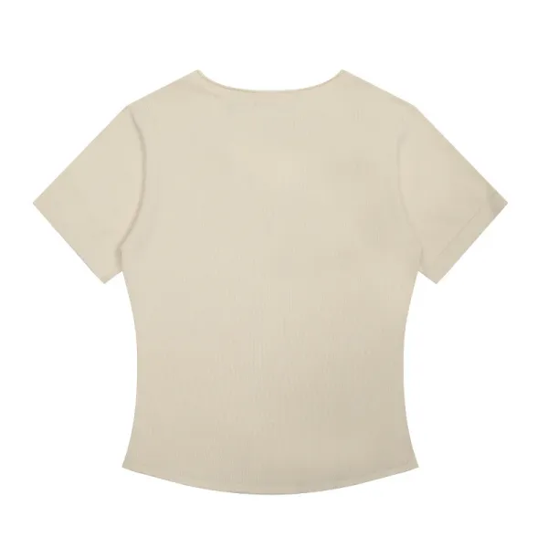Polo Ralph Lauren V-Neck Ribbed T-Shirt Pink - 23