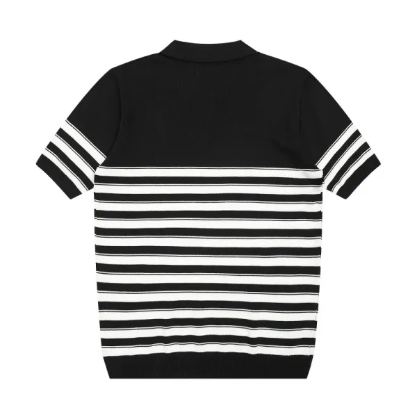 Polo Ralph Lauren Striped Knit Polo Black/White - 4