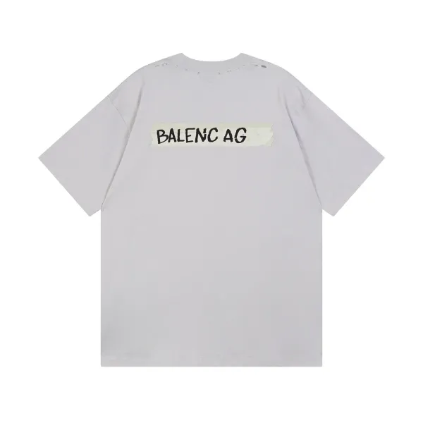 Balenciaga AG Tape Logo Oversized T-Shirt Dress Black - 10