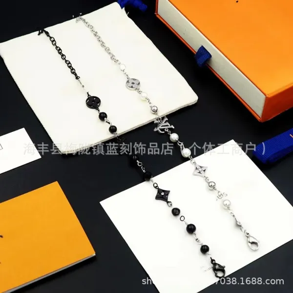 Louis Vuitton Monogram Chain Bracelet Black - 5