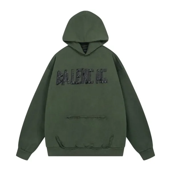 Balenciaga BALENCIAGA AC Distressed Gray Hoodie - 28